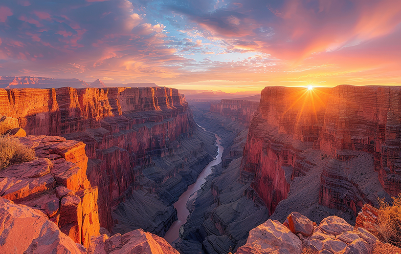 the-grand-canyon The Grand Canyon at Sunrise