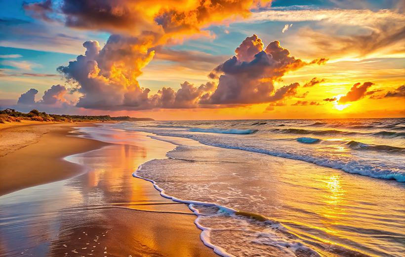 Sunrise on the beach